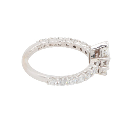 Gabriel & Co. 14k White Gold HRD Certified 0.94ct Marquise Diamond Engagement Ring