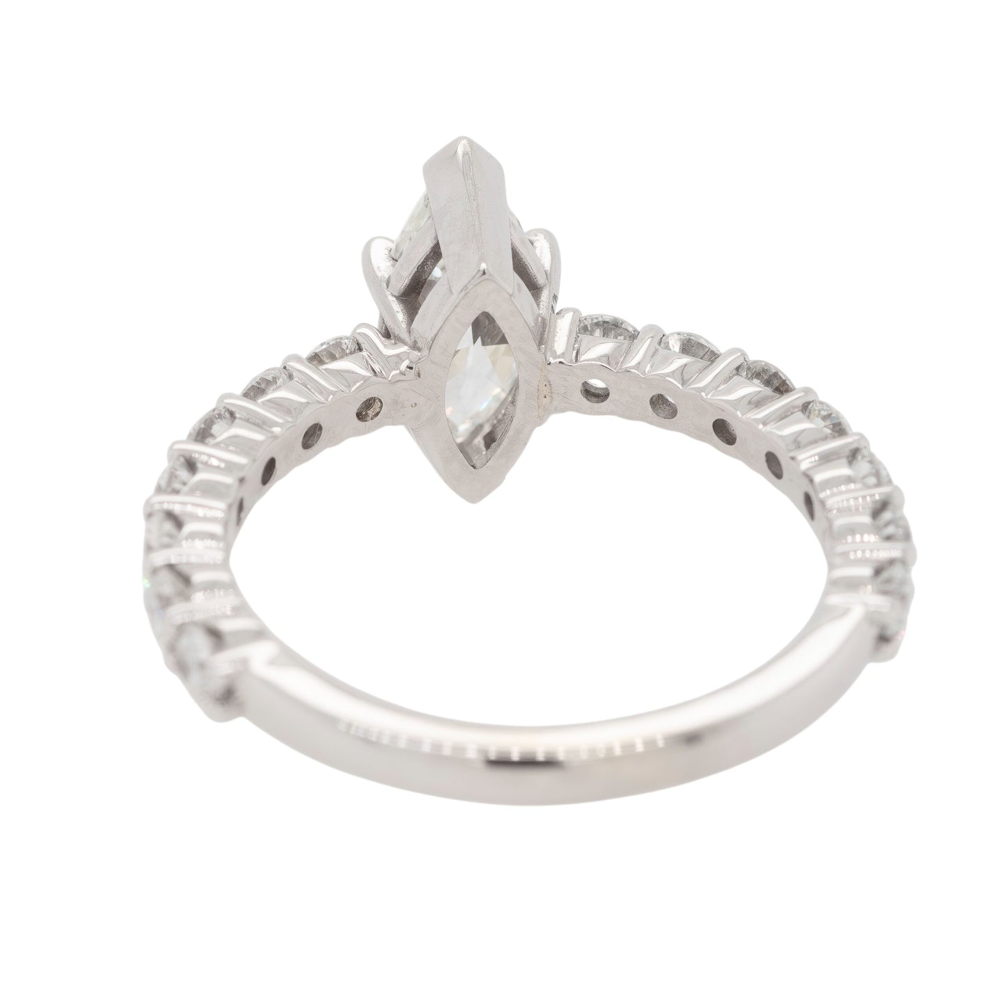 Gabriel & Co. 14k White Gold HRD Certified 0.94ct Marquise Diamond Engagement Ring