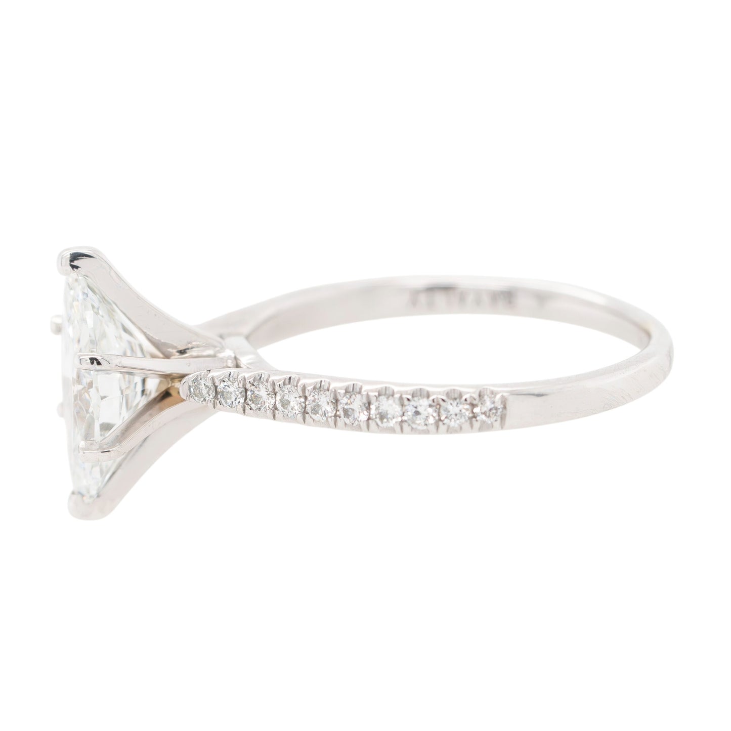 14k White Gold GIA Certified Marquise-Cut Diamond Solitaire Ring