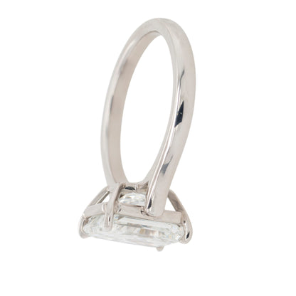 Platinum GIA-Certified 3.20ct Radiant Brilliant-Cut Diamond Engagement Ring
