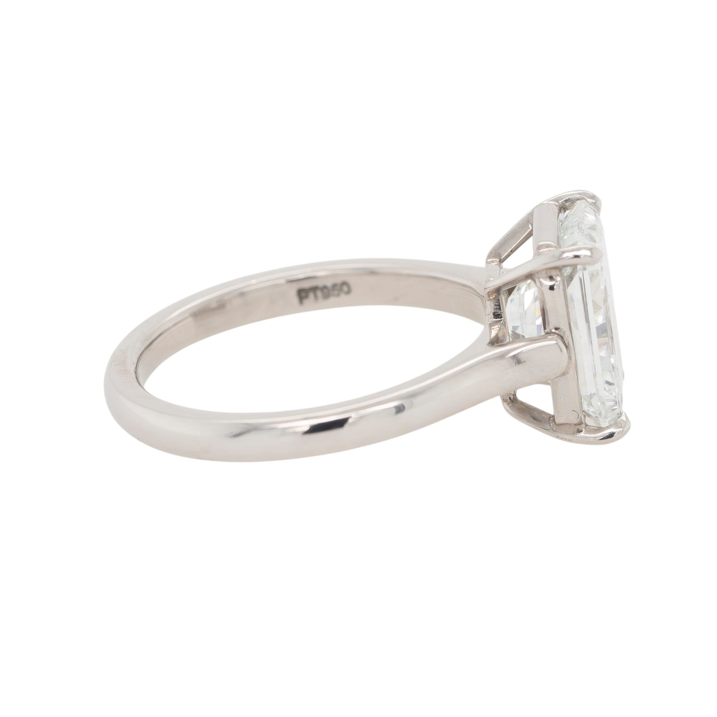Platinum GIA-Certified 3.20ct Radiant Brilliant-Cut Diamond Engagement Ring