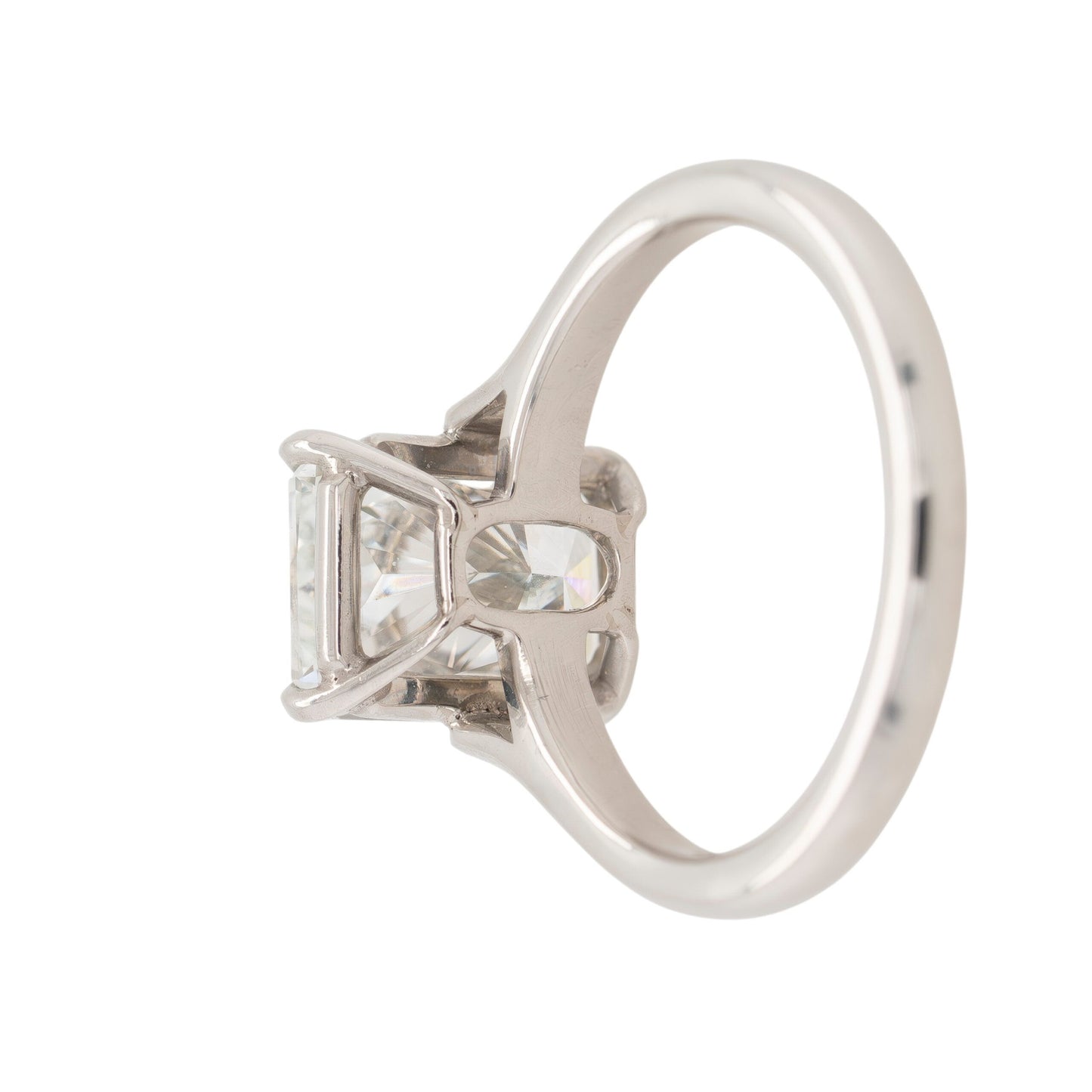 Platinum GIA-Certified 3.20ct Radiant Brilliant-Cut Diamond Engagement Ring