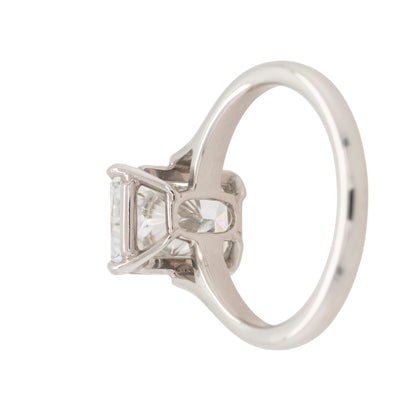 Platinum GIA-Certified 3.20ct Radiant Brilliant-Cut Diamond Engagement Ring