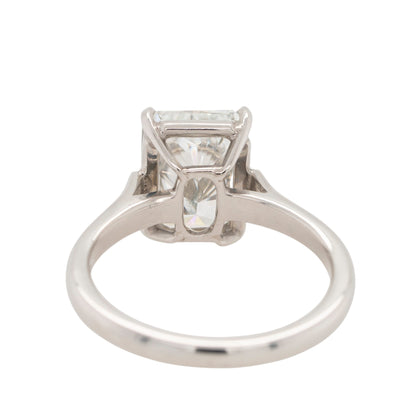 Platinum GIA-Certified 3.20ct Radiant Brilliant-Cut Diamond Engagement Ring