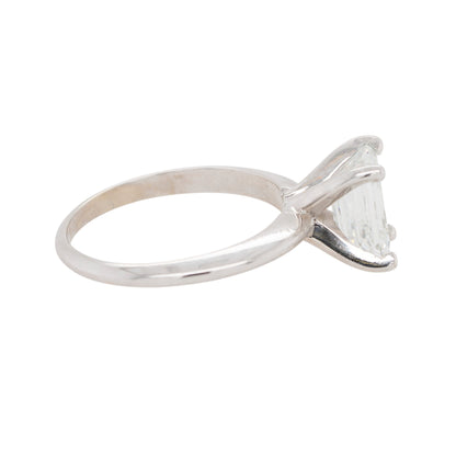 18k White Gold 2.40ct GIA-Certified Emerald-Cut Diamond Engagement Ring