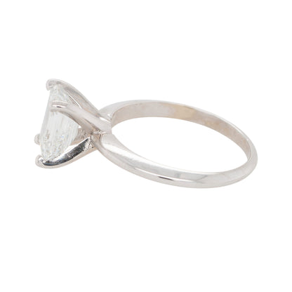 18k White Gold 2.40ct GIA-Certified Emerald-Cut Diamond Engagement Ring