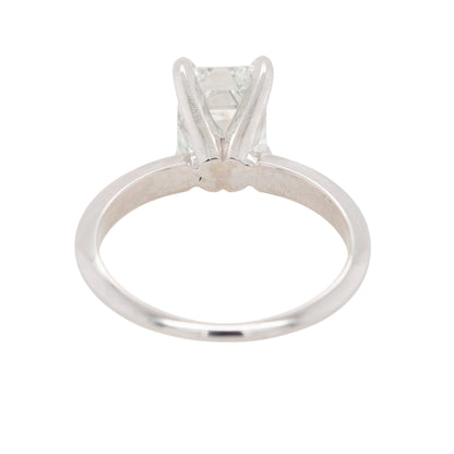 18k White Gold 2.40ct GIA-Certified Emerald-Cut Diamond Engagement Ring