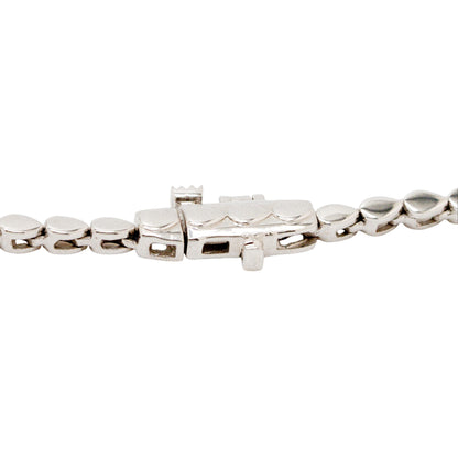 14k White Gold 3.45ctw Graduating Pear Diamond Necklace