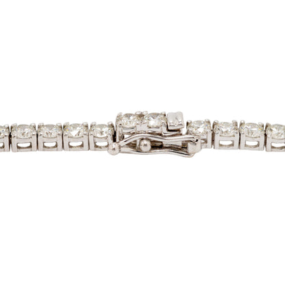 18k White Gold 11.77ctw Natural Diamond Tennis Necklace