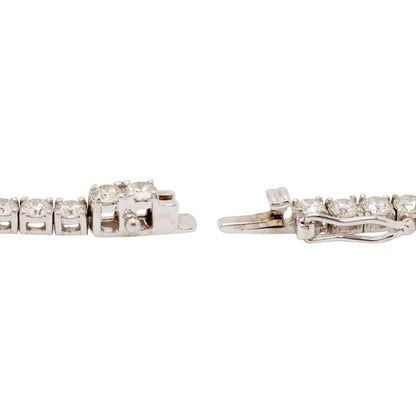 18k White Gold 11.77ctw Natural Diamond Tennis Necklace