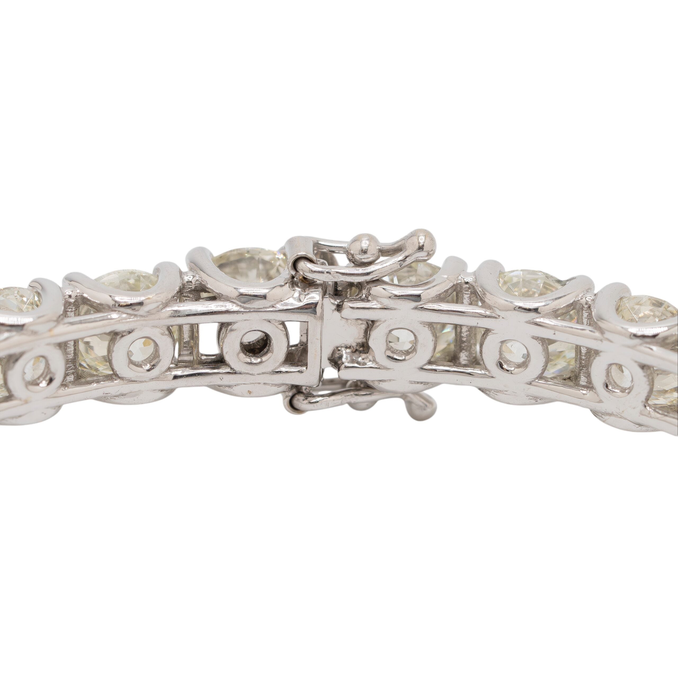 14k White Gold Natural Diamond Tennis Bracelet