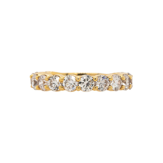 14k Yellow Gold 2.61ctw Natural Round Diamond Halfway Ring