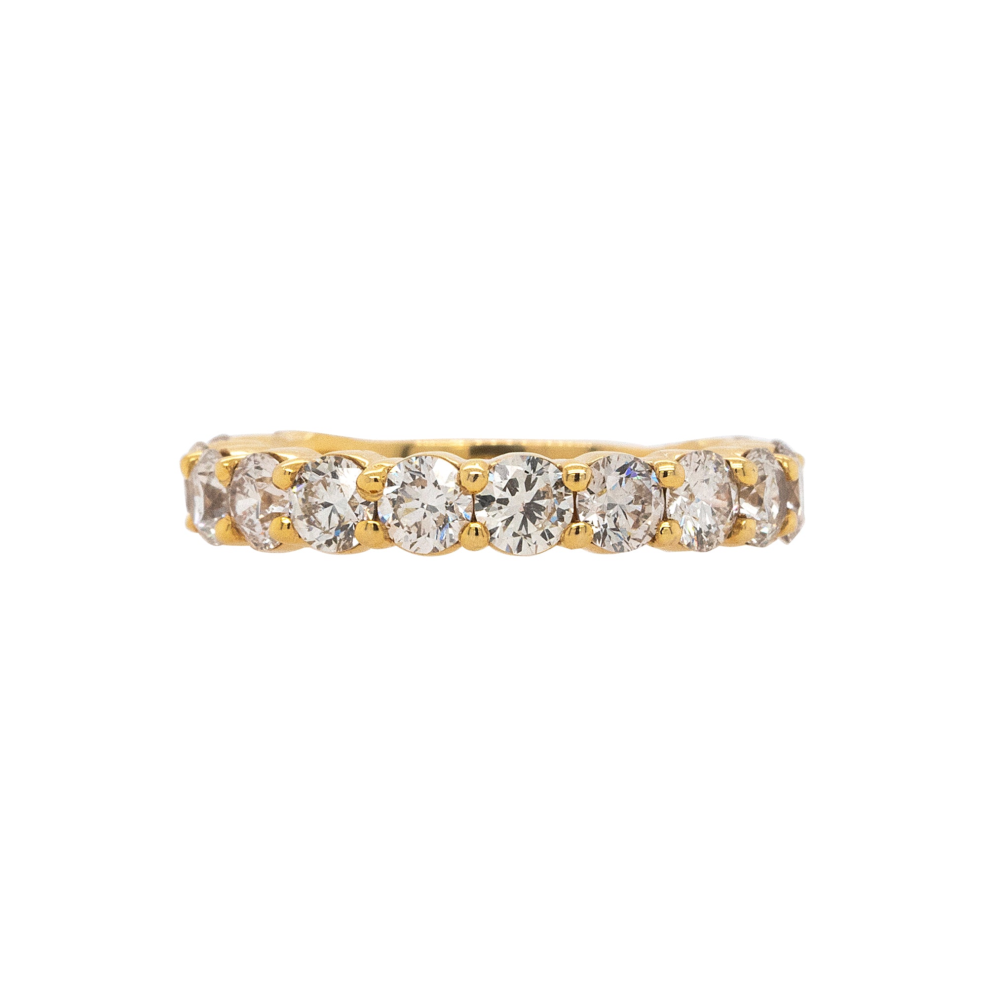 14k Yellow Gold 2.61ctw Natural Round Diamond Halfway Ring