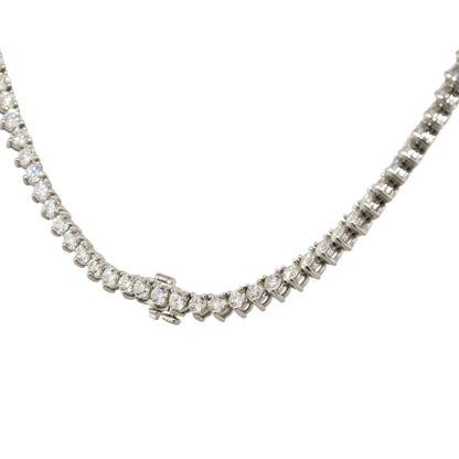 Platinum 32.40ctw Round Graduating Diamond Necklace