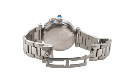 Cartier Pasha 38mm Stainless Steel Watch with Aftermarket Diamonds Roman Dial