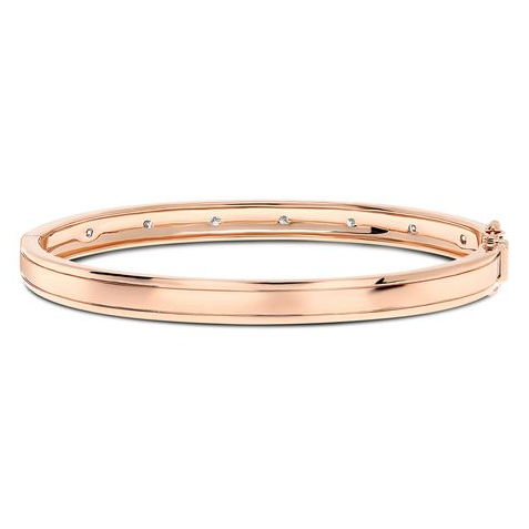 Rose Gold Diamond Bangle — view 2