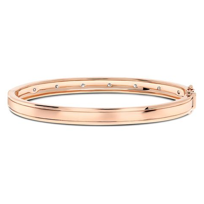 Rose Gold Diamond Bangle — view 2