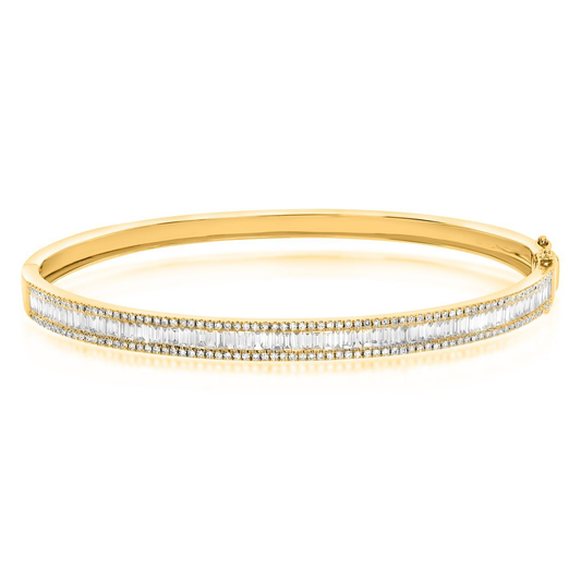 Baguette Diamond Bangle — view 1