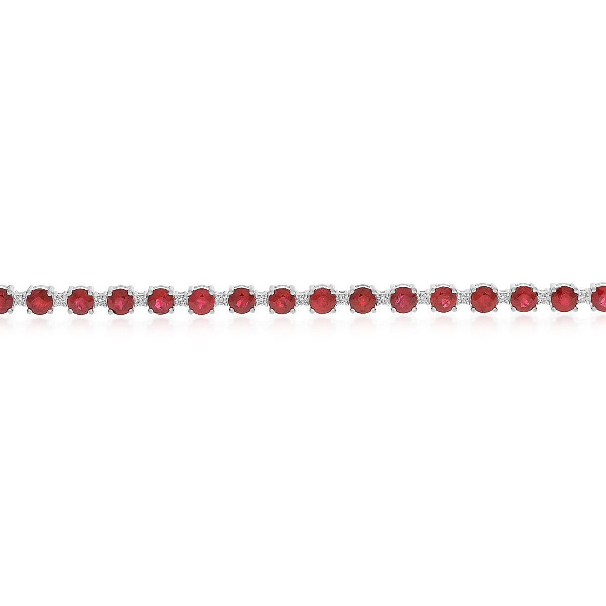 Round Ruby and Diamond Bracelet — view 2