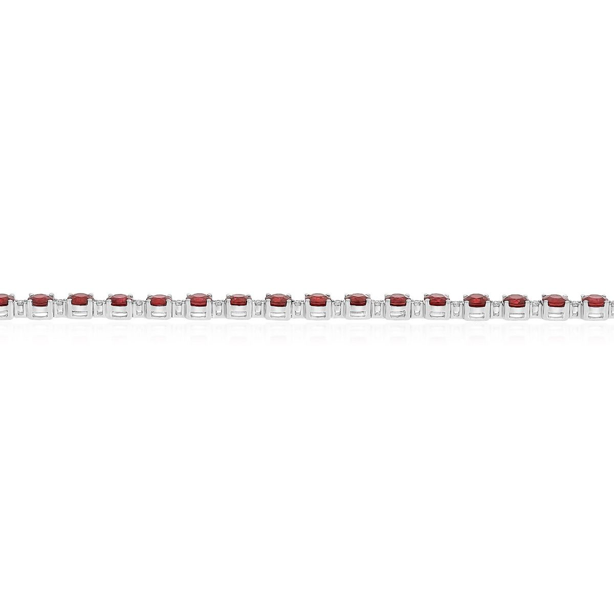 Round Ruby and Diamond Bracelet — view 3
