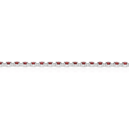 Round Ruby and Diamond Bracelet — view 3