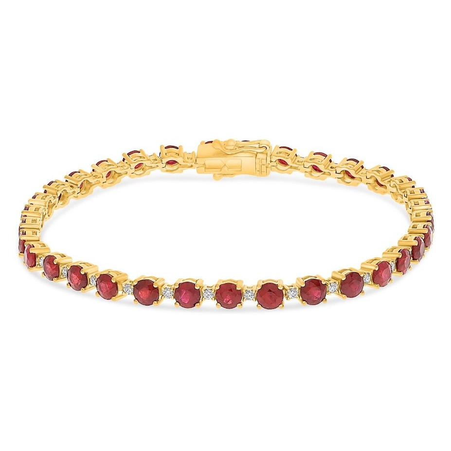 Round Ruby Bracelet — view 1