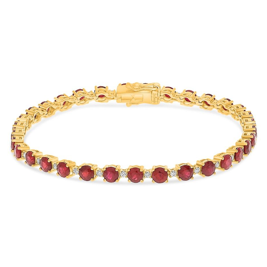 Round Ruby Bracelet — view 1