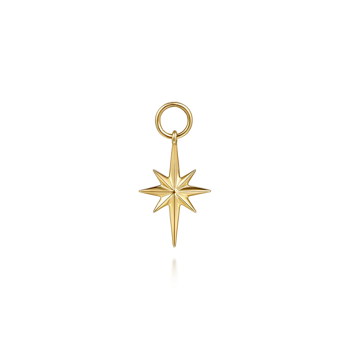 14K Yellow Plain Gold Starburst Earring Charm — Gabriel & Co. EC1019Y4JJJ