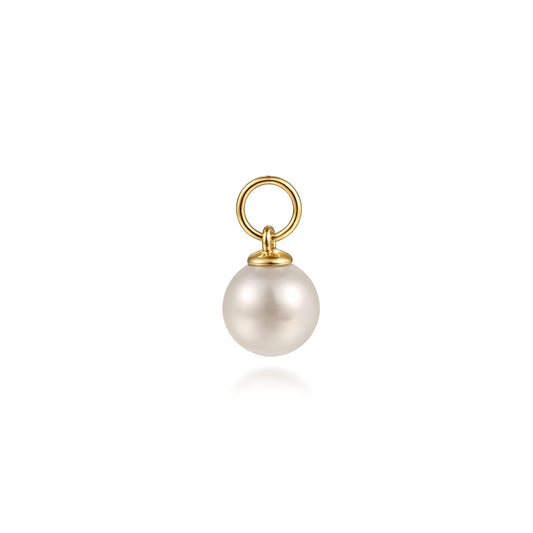 14K Yellow Gold Pearl Earring Charm — Gabriel & Co. EC1022Y4JPL