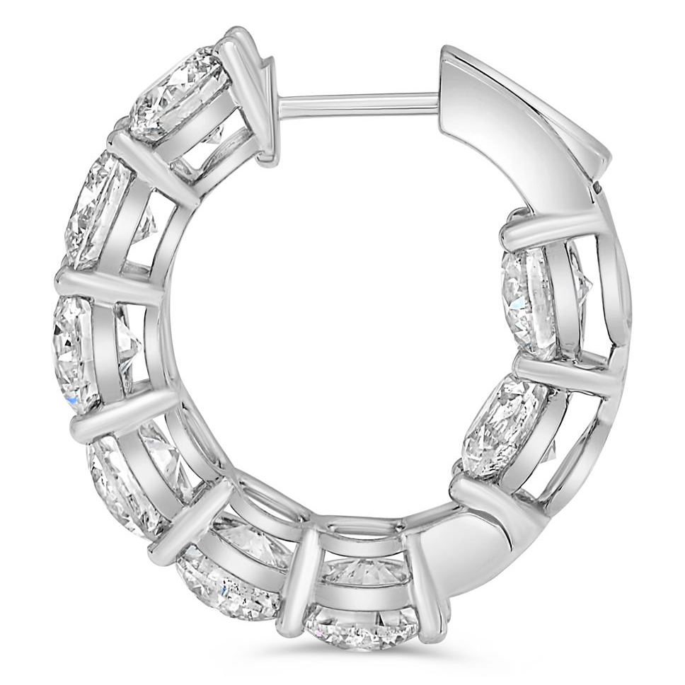 Round Diamond Earring — view 1