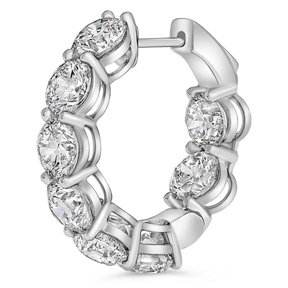 Round Diamond Earring — view 4
