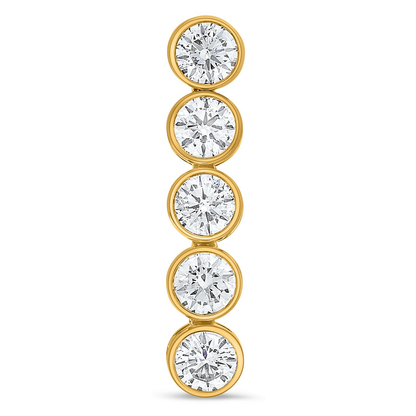 Round Diamond Earring — view 1