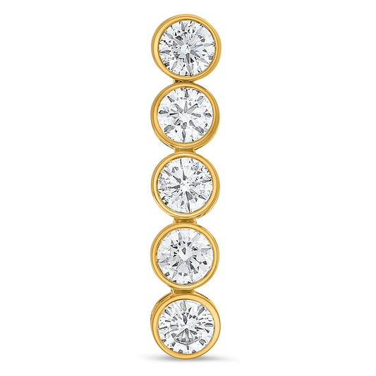Round Diamond Earring — view 1