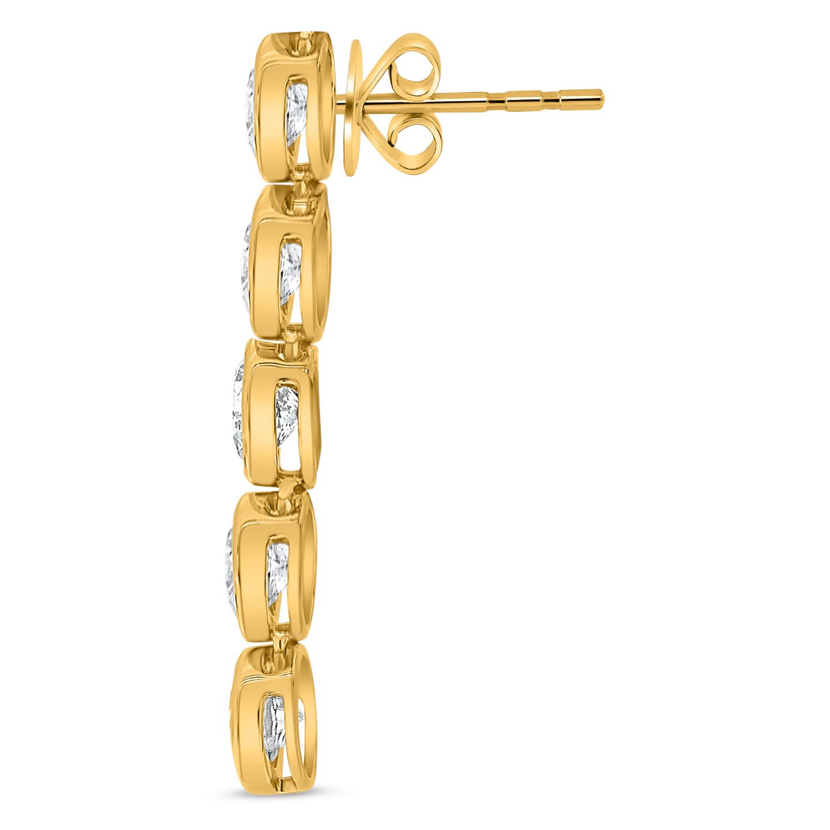 Round Diamond Earring — view 2