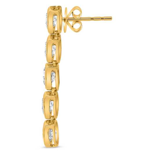 Round Diamond Earring — view 2