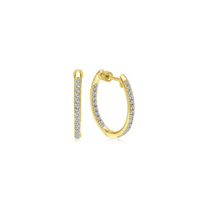14K Yellow Gold Micro Pave 15mm Round Inside Out Diamond Hoop Earrings — Gabriel & Co. EG10854Y45JJ
