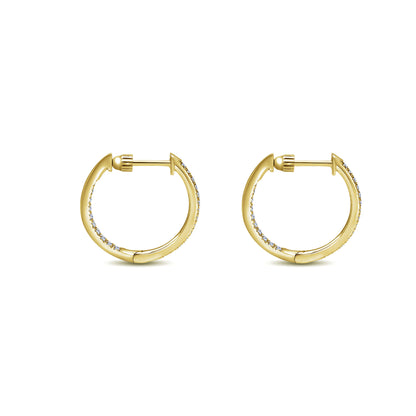 14K Yellow Gold Micro Pave 15mm Round Inside Out Diamond Hoop Earrings — Gabriel & Co. EG10854Y45JJ