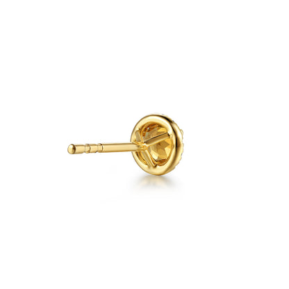 14K Yellow Gold Round Halo Citrine and Diamond Stud Earrings — Gabriel & Co. EG12372Y45CT