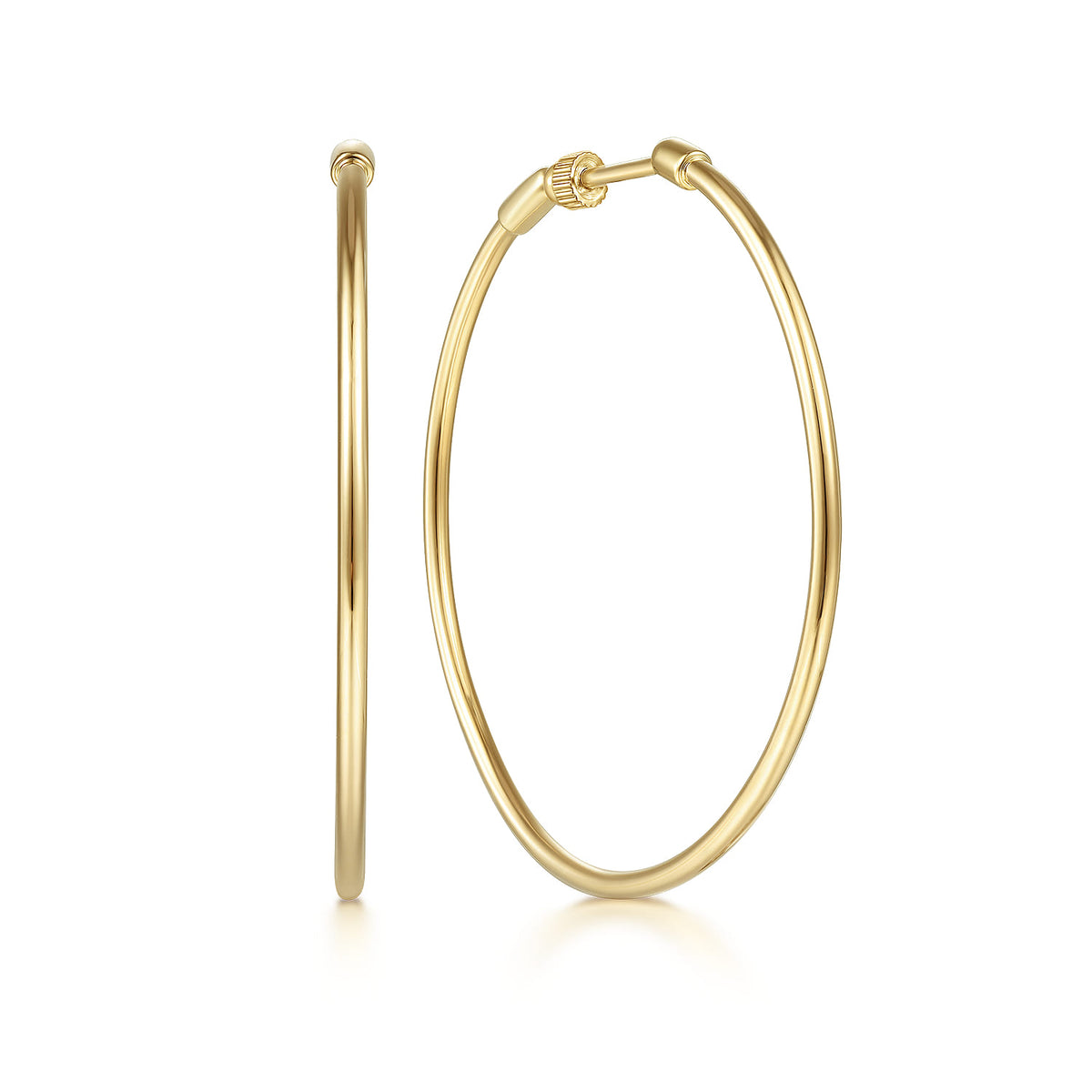 Classic Hoop Earrings 14K Yellow Gold 40mm — Gabriel & Co. EG13603Y4JJJ