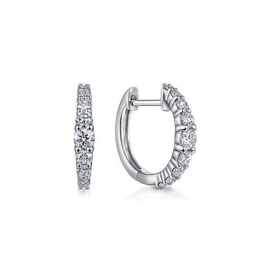 14K White Gold Diamond Huggie Earrings, 15mm — Gabriel & Co. EG13648W45JJ
