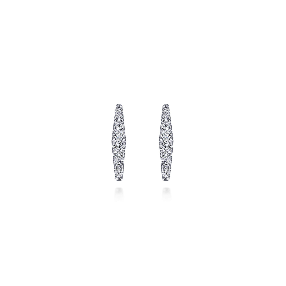 14K White Gold 15mm Diamond Huggies — Gabriel & Co. EG13658W45JJ