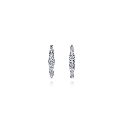 14K White Gold 15mm Diamond Huggies — Gabriel & Co. EG13658W45JJ