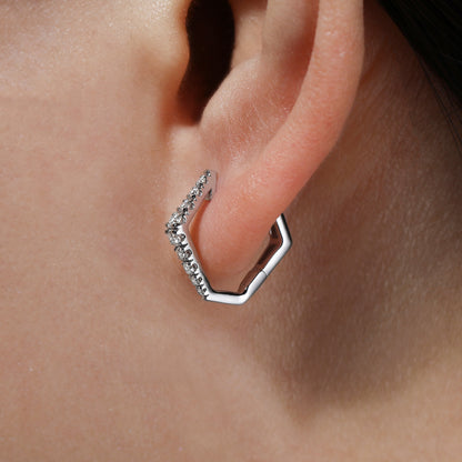 14K White Gold 15mm Diamond Huggies — Gabriel & Co. EG13658W45JJ