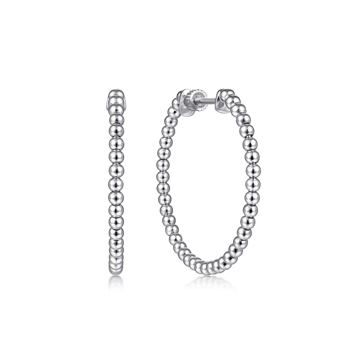 14K White Gold 30mm Bujukan Classic Hoop Earrings — Gabriel & Co. EG13929W4JJJ