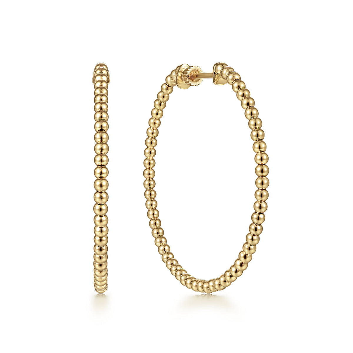 Classic Hoop Earrings 14K Yellow Gold 40mm Bujukan — Gabriel & Co. EG13930Y4JJJ