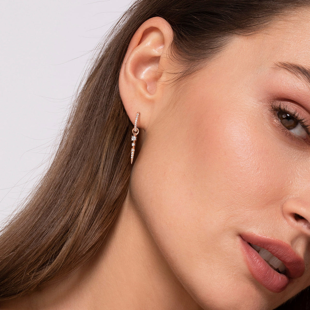 14K Rose Gold Diamond Earrings — Gabriel & Co. EG13945K45JJ
