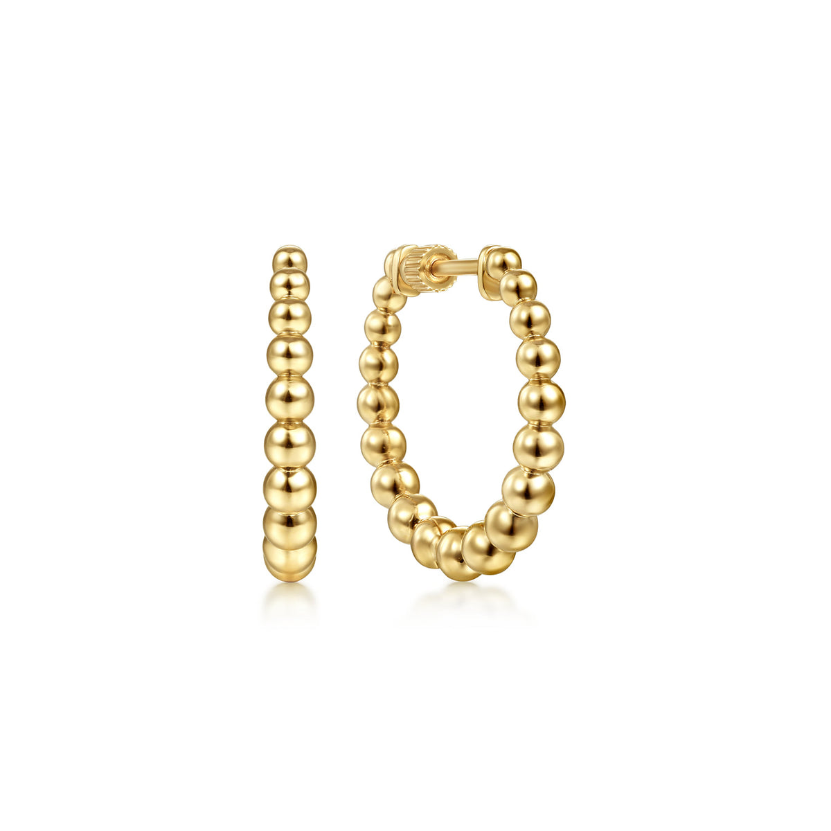 Classic Hoop Earrings 14K Yellow Gold 20mm Bujukan — Gabriel & Co. EG13975Y4JJJ