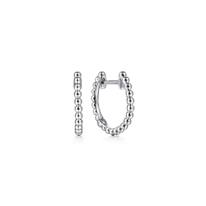 14K White Gold Bujukan Huggie Earrings — Gabriel & Co. EG14010W4JJJ
