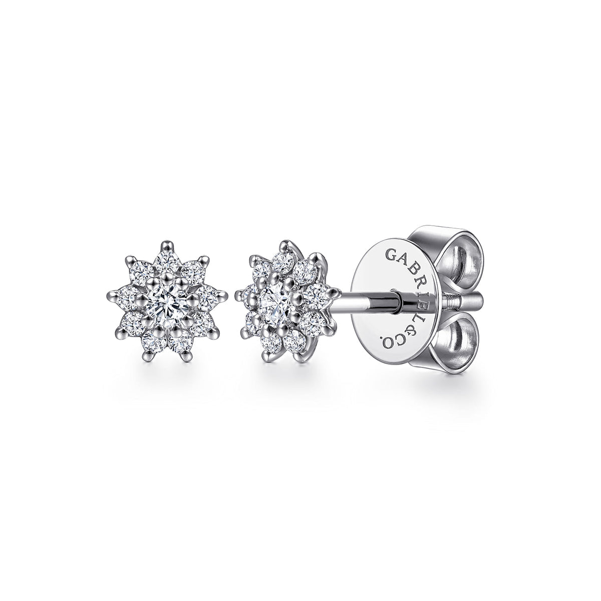 Stud Earrings 14K White Gold Diamond 0.14ct — Gabriel & Co. EG14026W45JJ