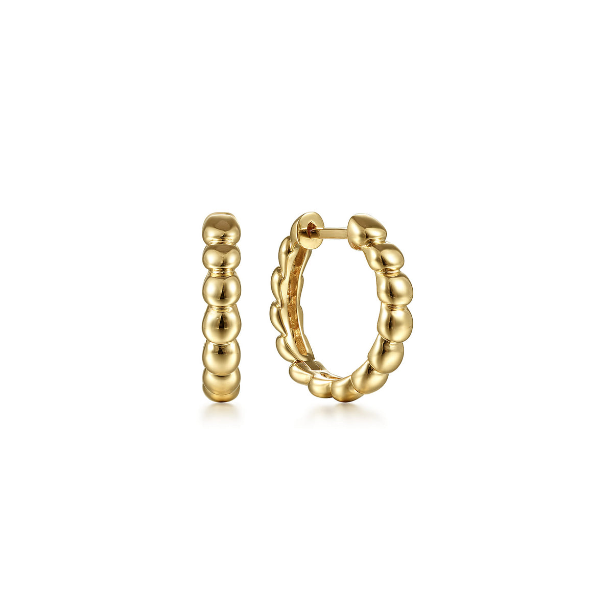 Huggie Earrings 14K Yellow Gold 15mm Bujukan — Gabriel & Co. EG14176Y4JJJ